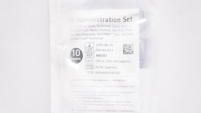 Braun 490357 IV Administration Set, 10 Drops/mL, Approx. 26mL x 134inch (x)